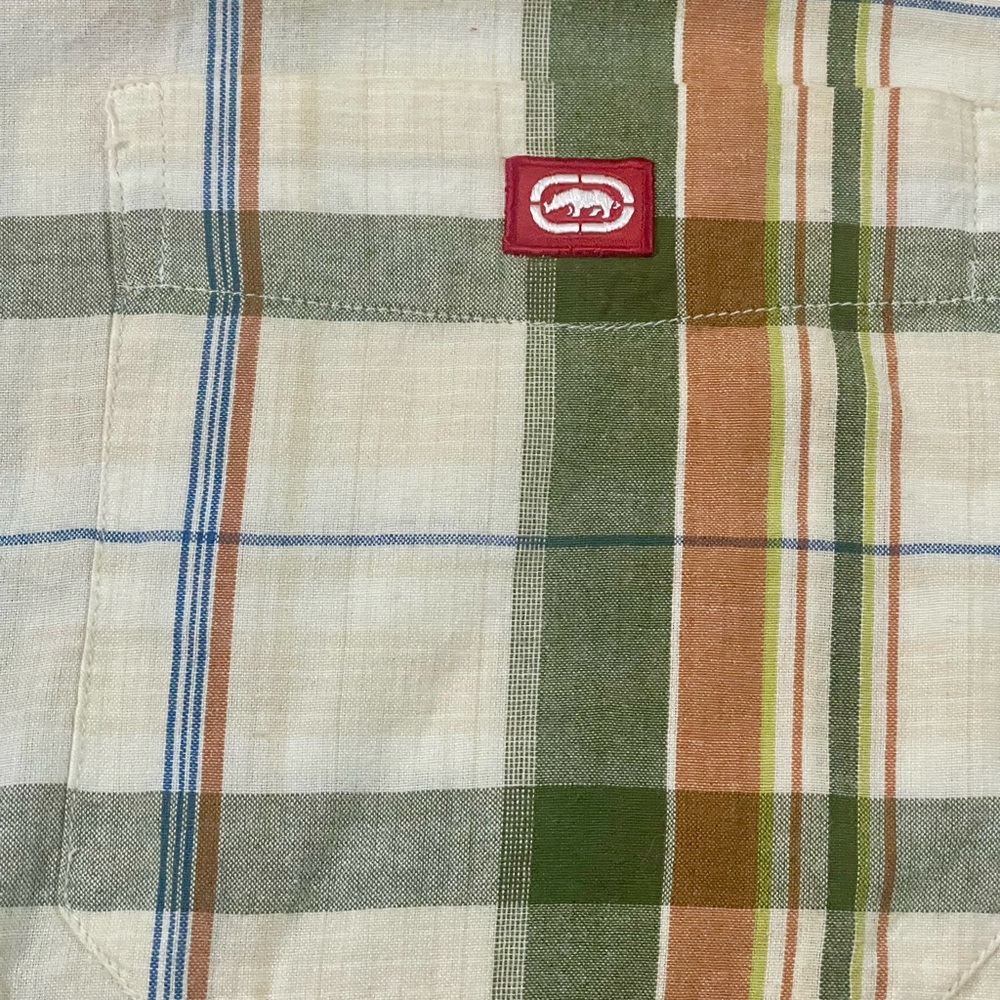 XXL Vintage Y2K Ecko Unltd Rhino Woven Short Sleeve Shirt 90’s Plaid Streetwear‎ - Picture 3 of 10